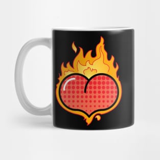 HalfTone Heart-a-Fire Mug